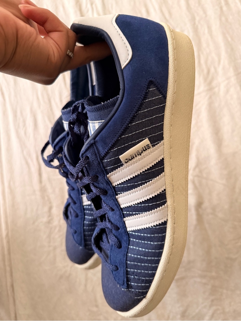 adidas Navy & White Low-Top Sneakers